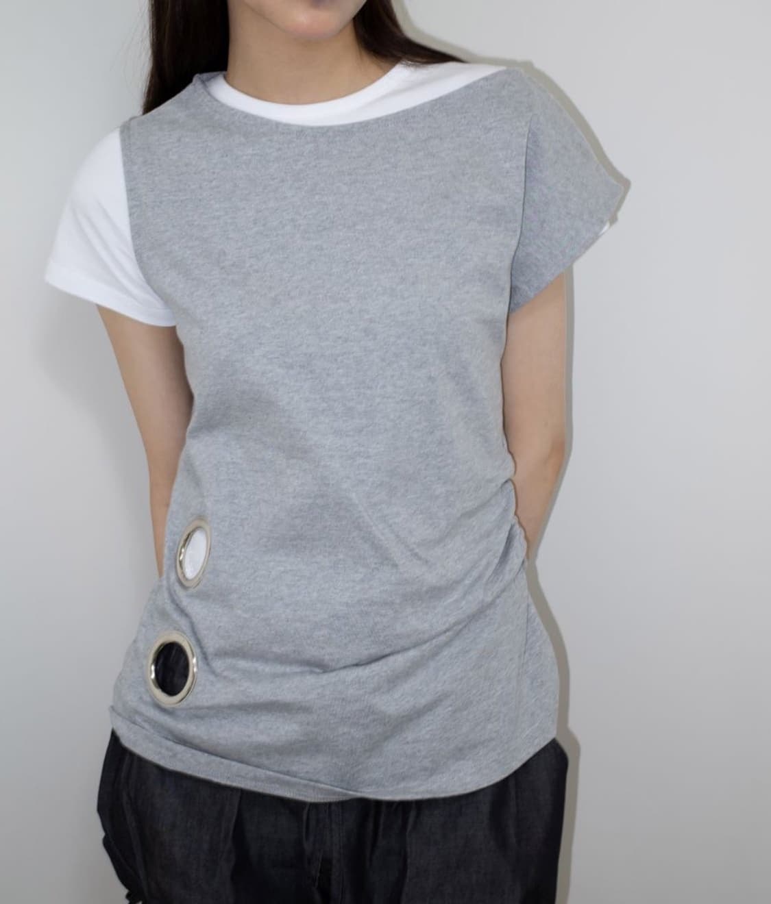 온스카 EYELET LOOSE SLEEVELESS (MELANGE) 상품이미지1