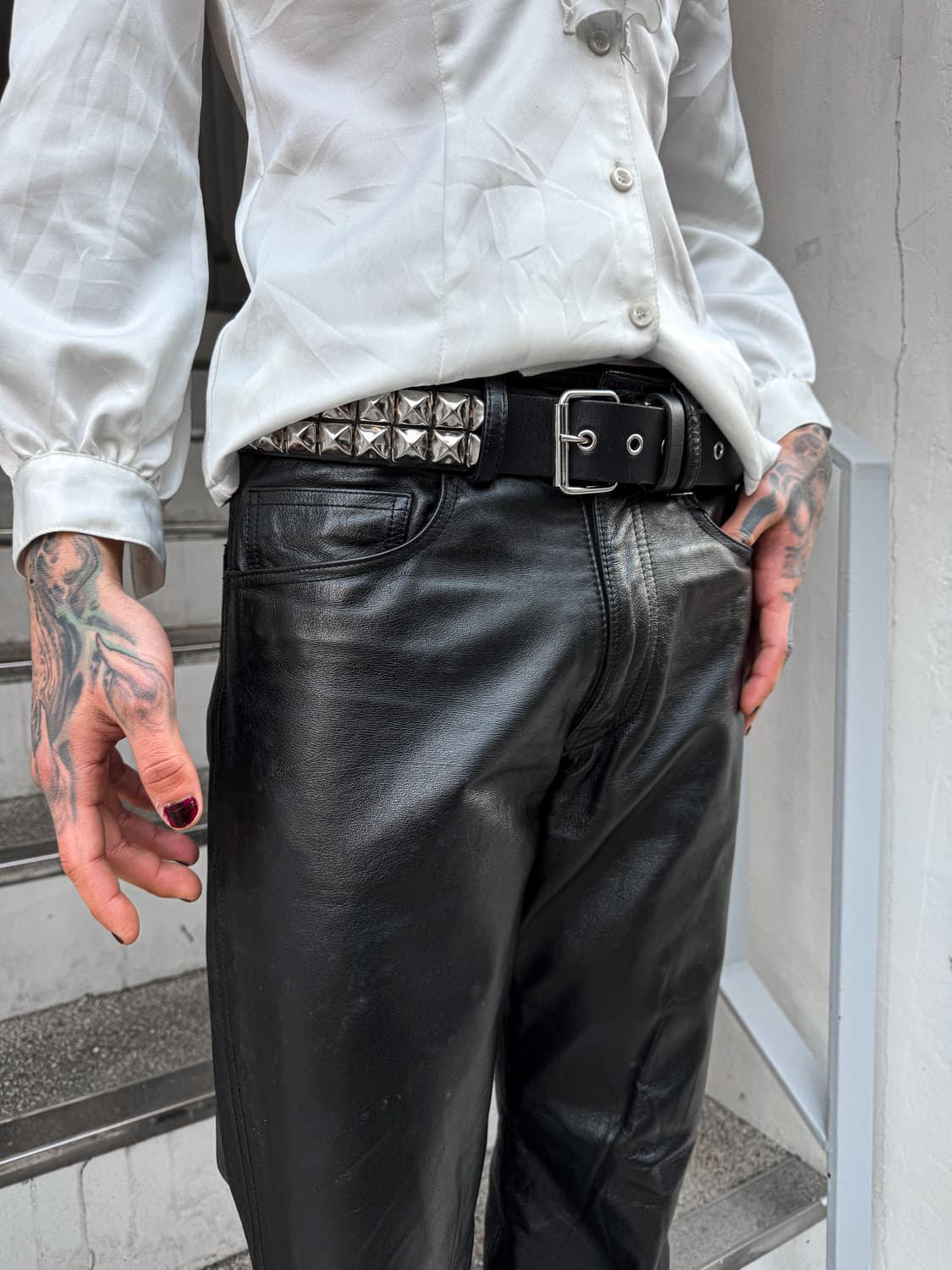 AVIREX – Black Leather Pants  상품이미지2