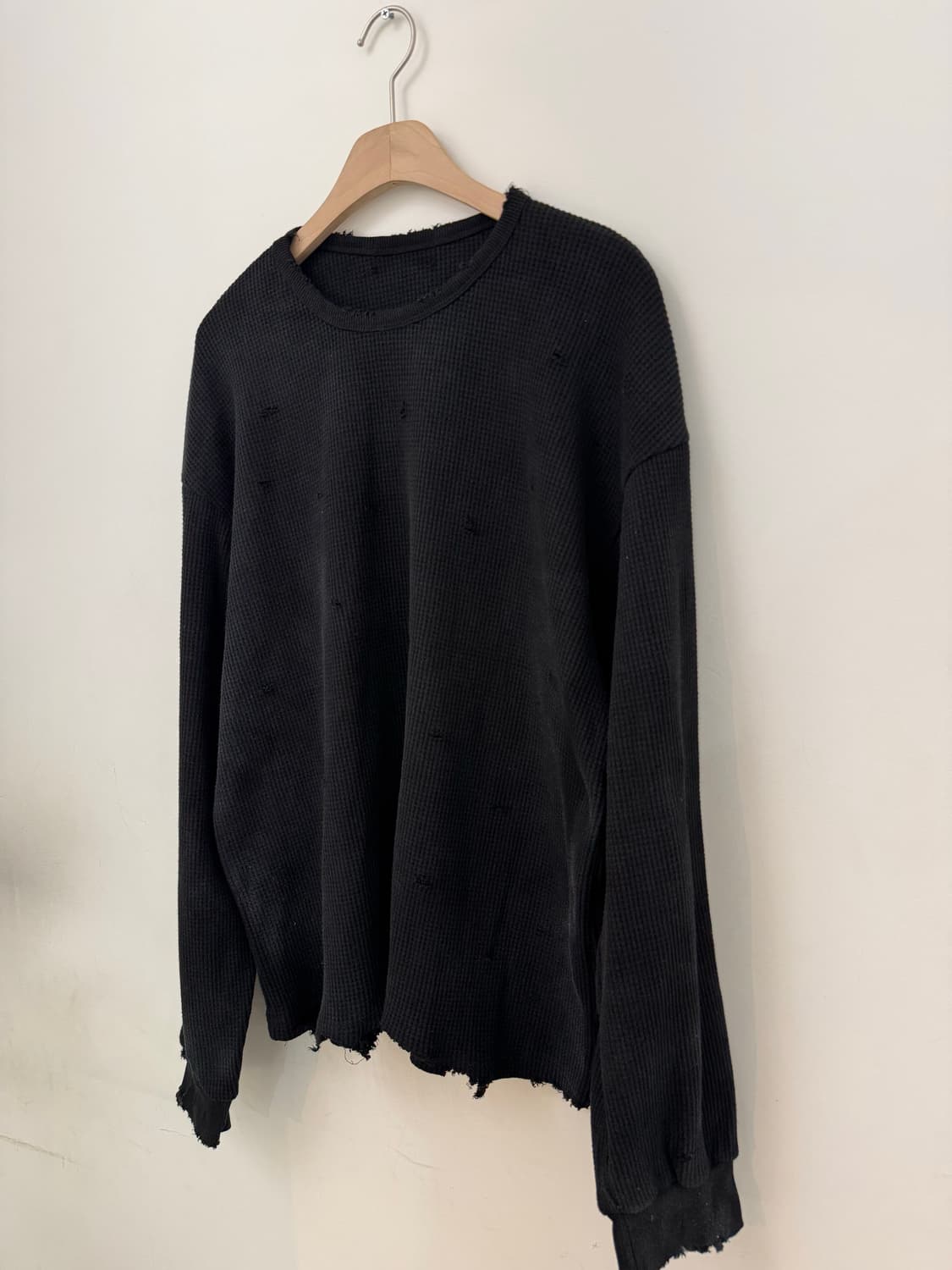 빈티지 와플 긴팔 상품이미지5