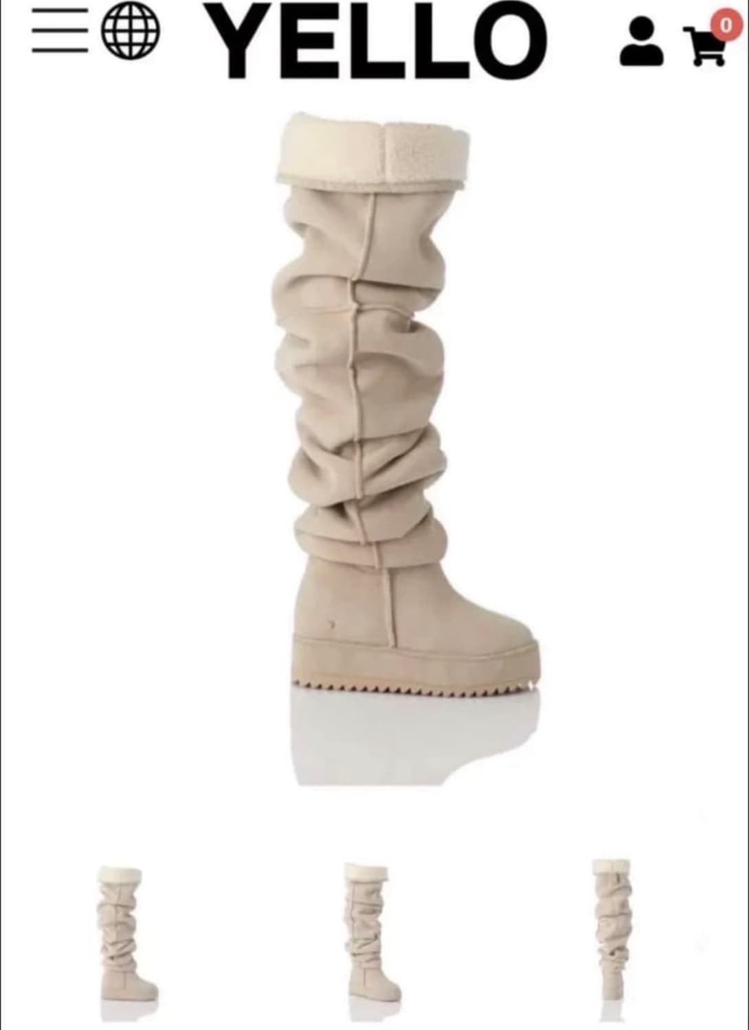 구매글))yello 이에로 부츠 베이지 구해요! 상품이미지1