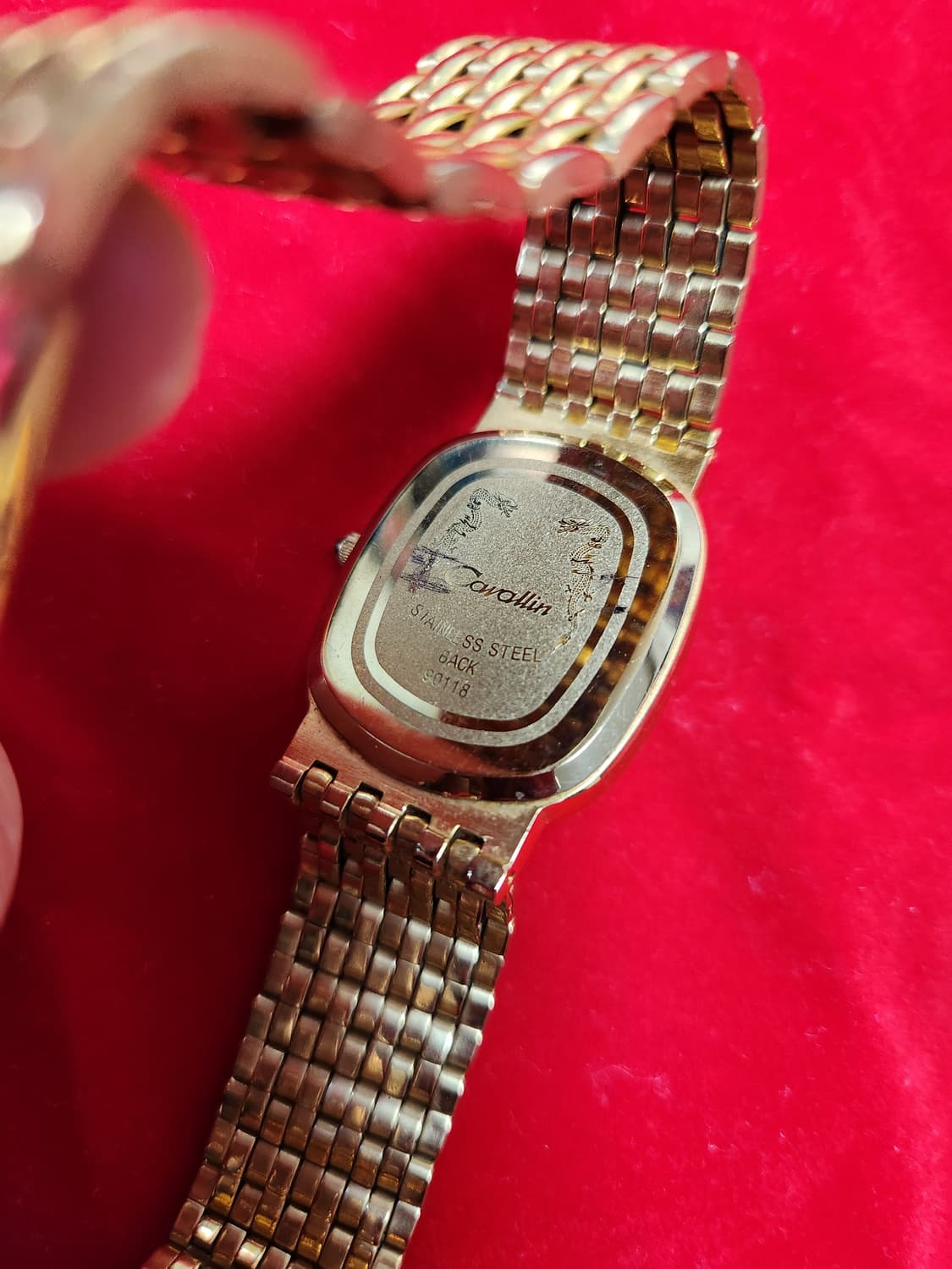 빈티지 Corallin 금장 쿼츠 시계 상품이미지5