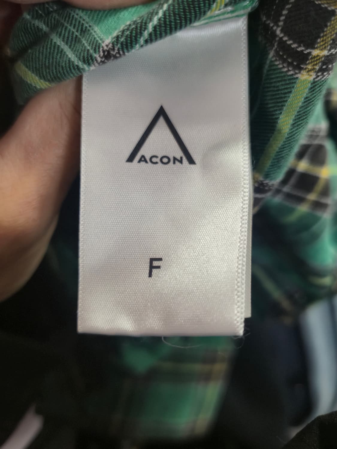 acon 그린 체크 남방 셔츠 상품이미지5