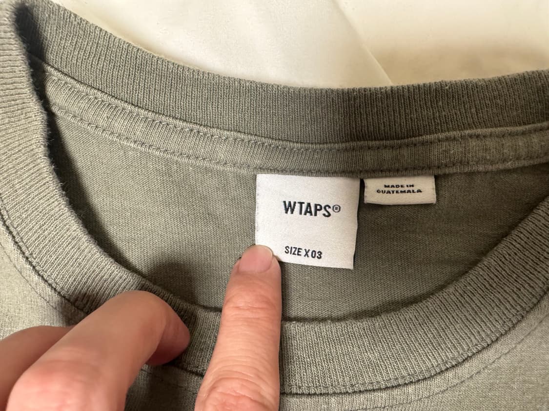 VANS x WTAPS 카키 티셔츠 상품이미지5