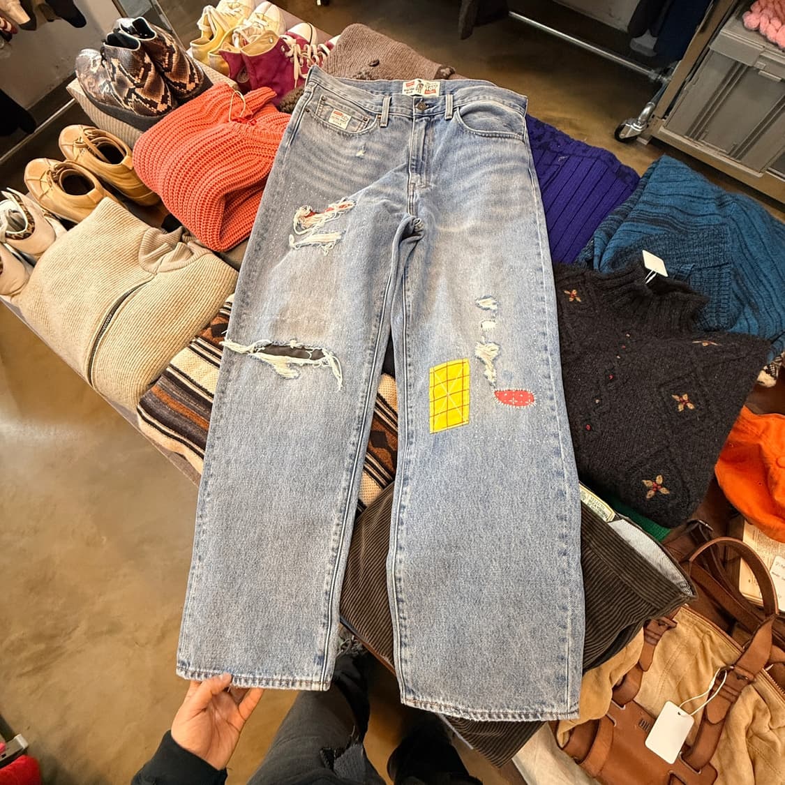 리바이스 토이스토리 568 루즈핏 패치워크 34x32 35 상품이미지1