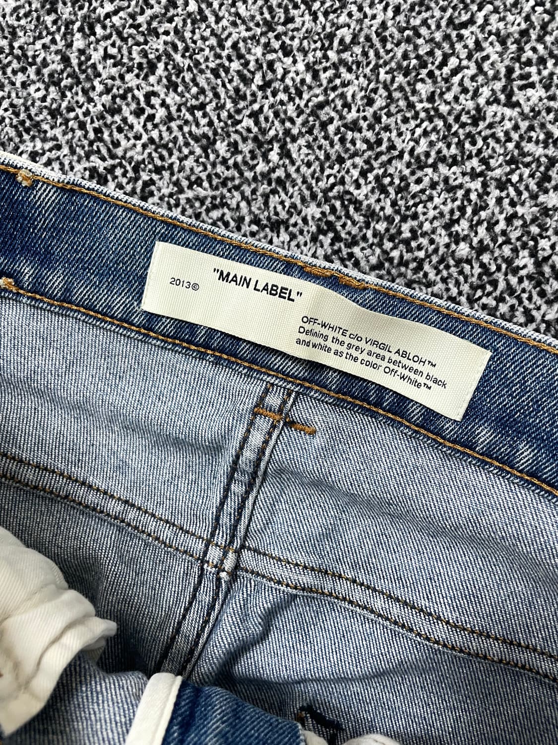 빈티지9. 오프화이트 데미지 워싱 데님진 데님팬츠 청바지 상품이미지3