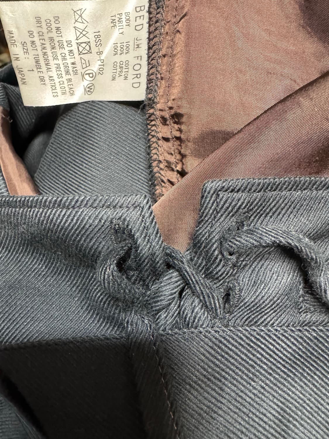 Bed J W Ford 18SS 더블 웨이스트 팬츠 상품이미지4