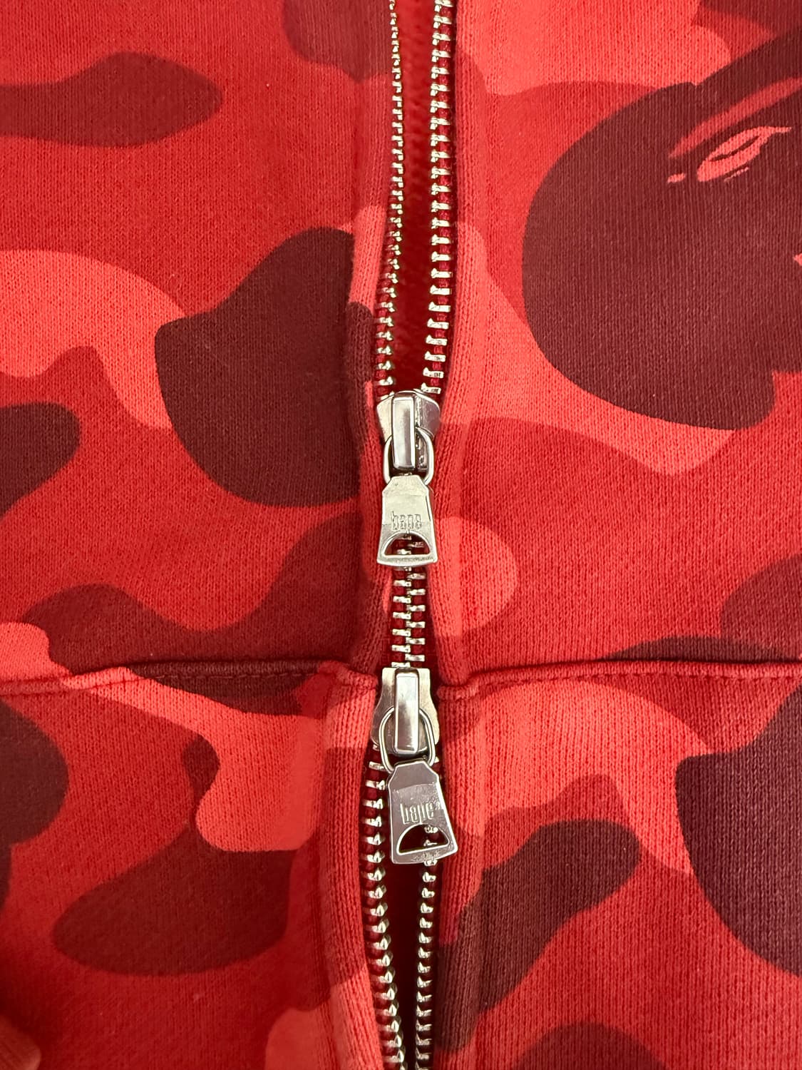 베이프 레드 카모 샤크 후드집업 M 상품이미지6