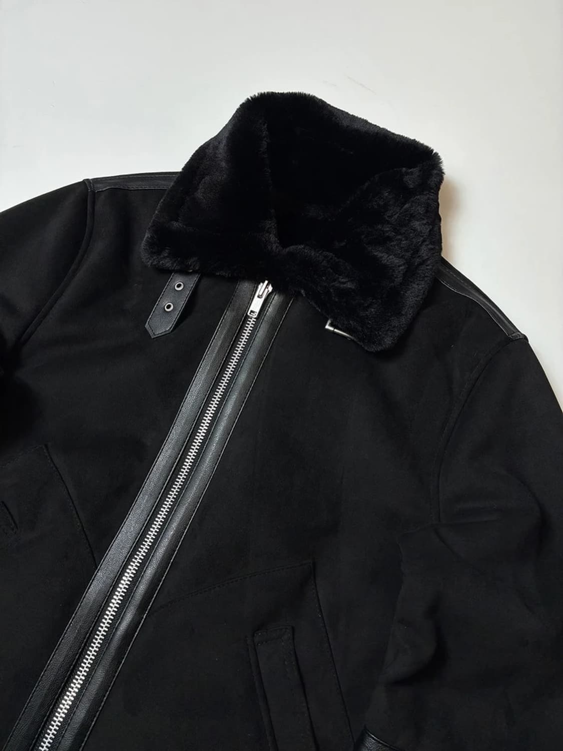 도프제이슨 솔리드 스웨이드 무톤 무스탕 자켓 PN8204 상품이미지3