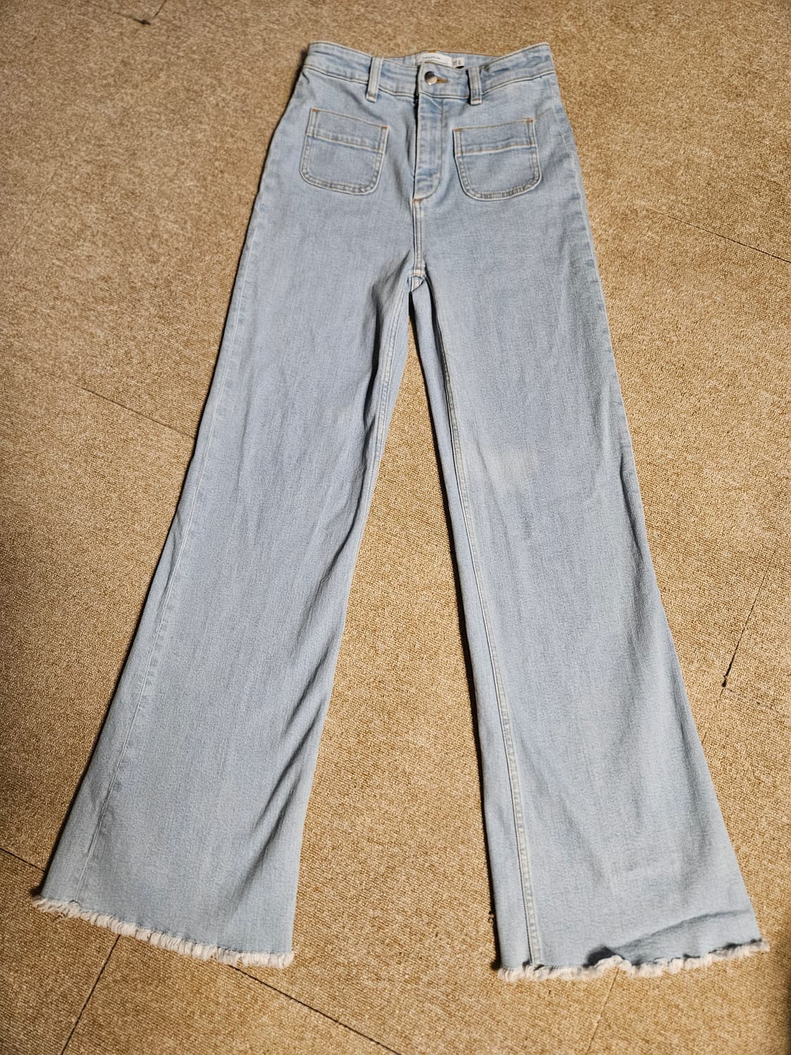 앤아더스토리즈 연청 와이드 데님 상품이미지1