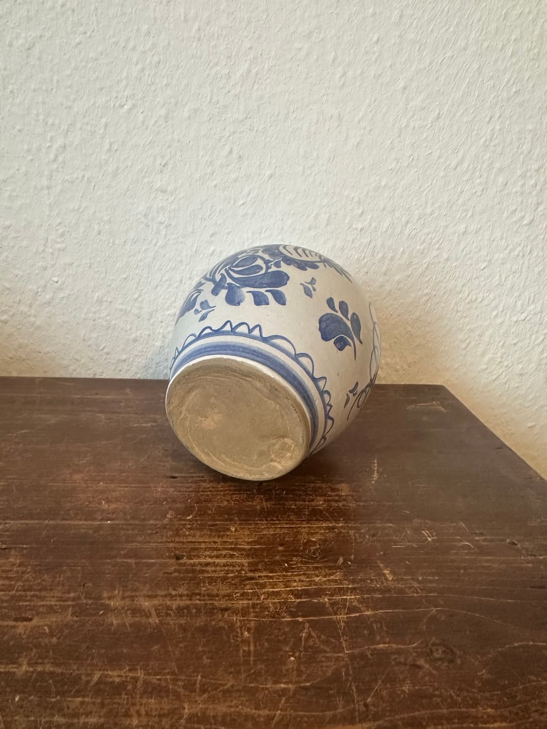 독일)빈티지 푸른꽃 도자기 화병(핸드메이드) 상품이미지4