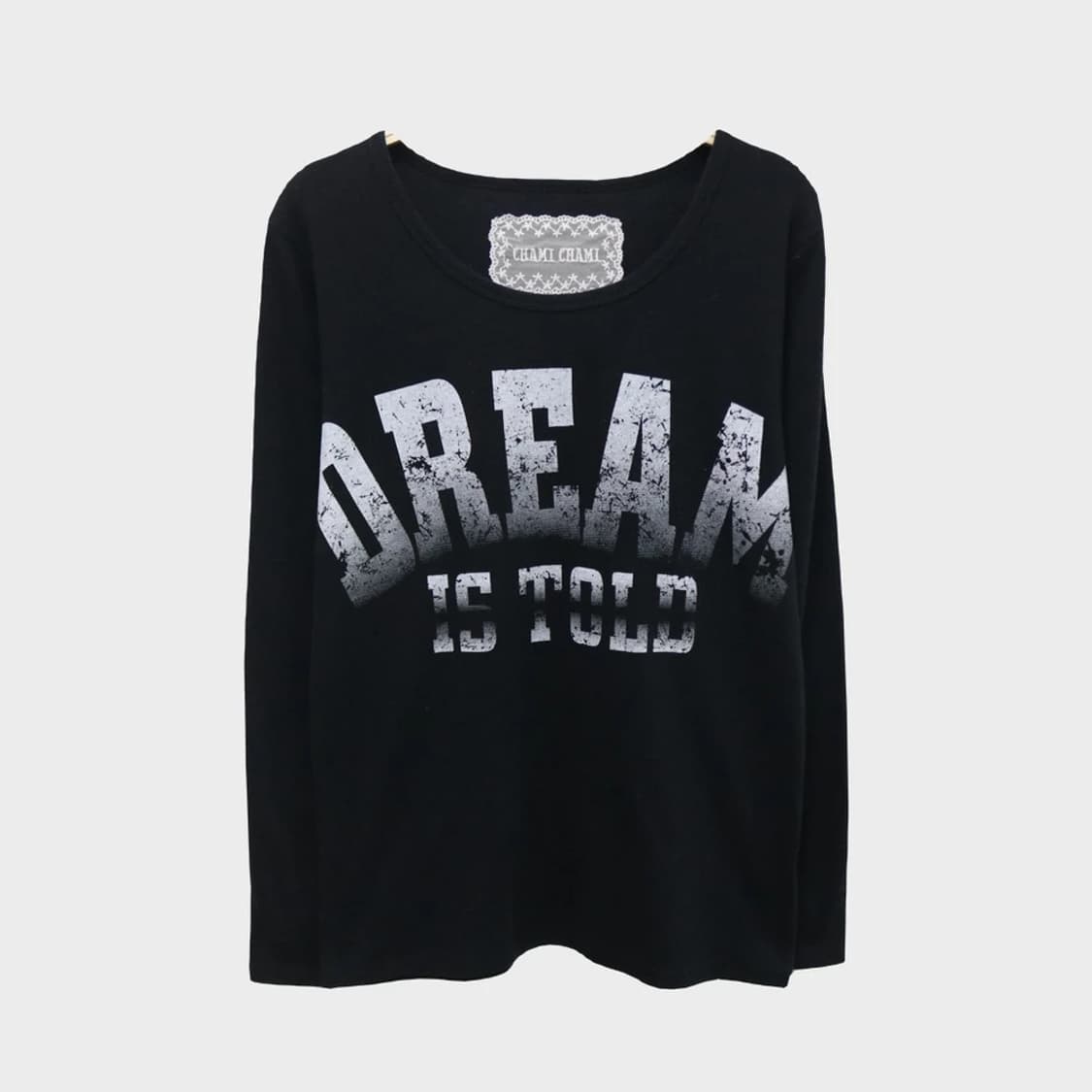 CHAMI CHAMI 크랙 레터링 긴팔 티셔츠 63648 상품이미지1