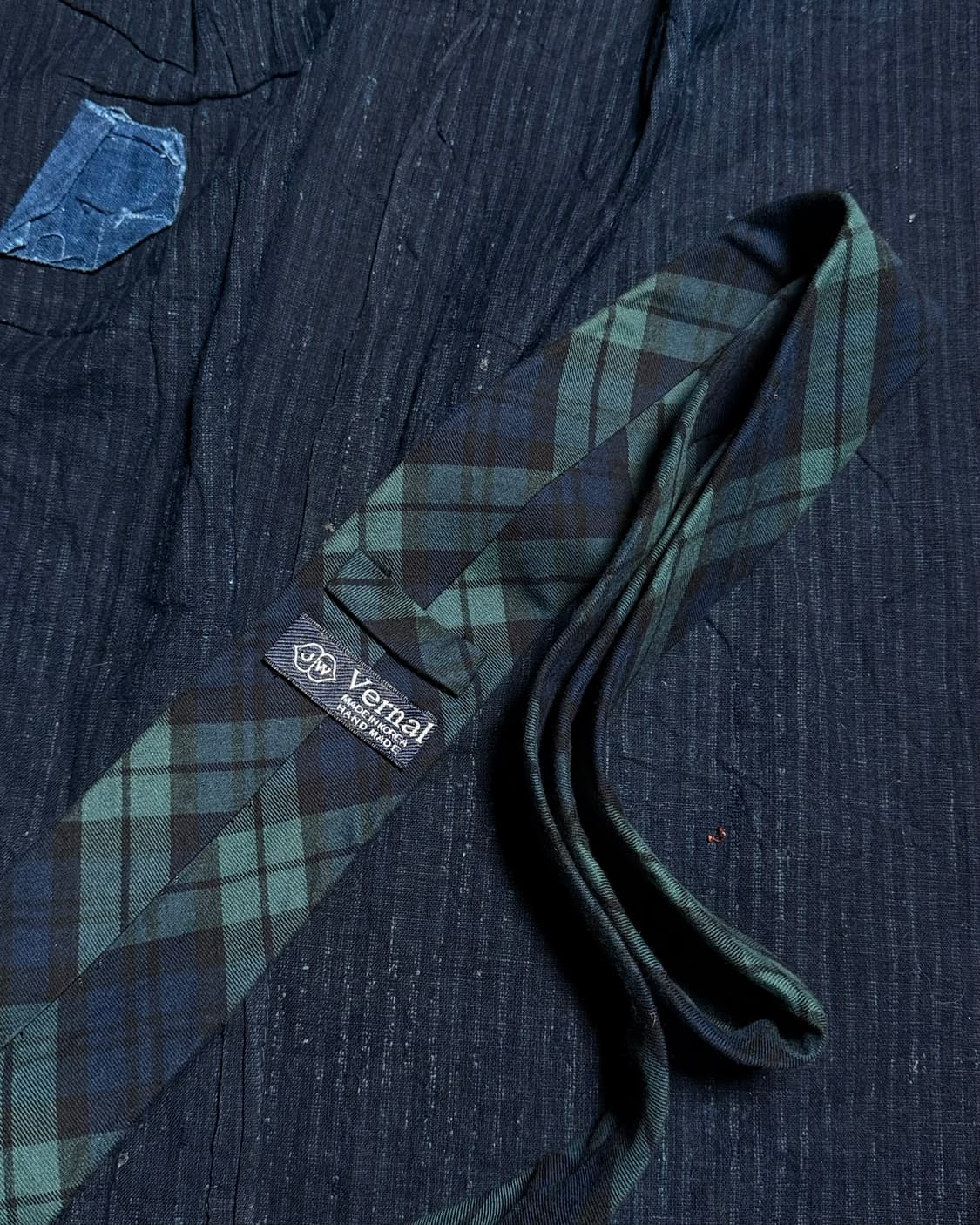 Vernal 블랙와치 패턴 코튼 타이 상품이미지4