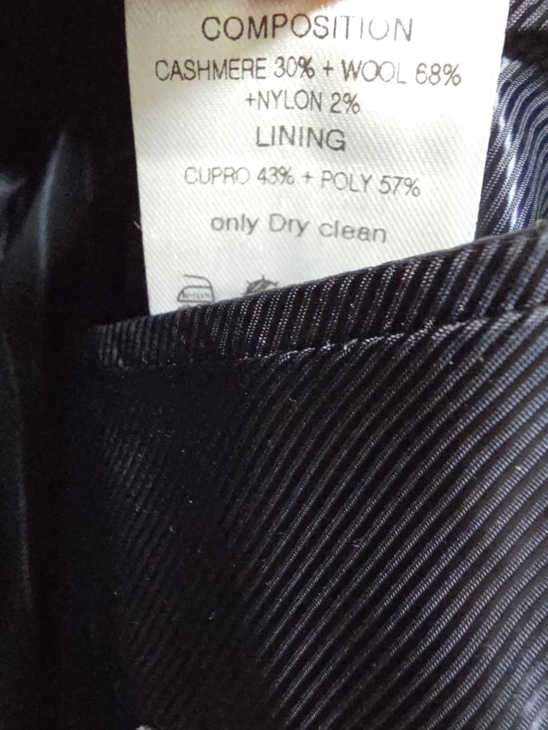 포커페이스 닥터 3버튼 캐시미어 30% 코트 46사이즈 상품이미지5