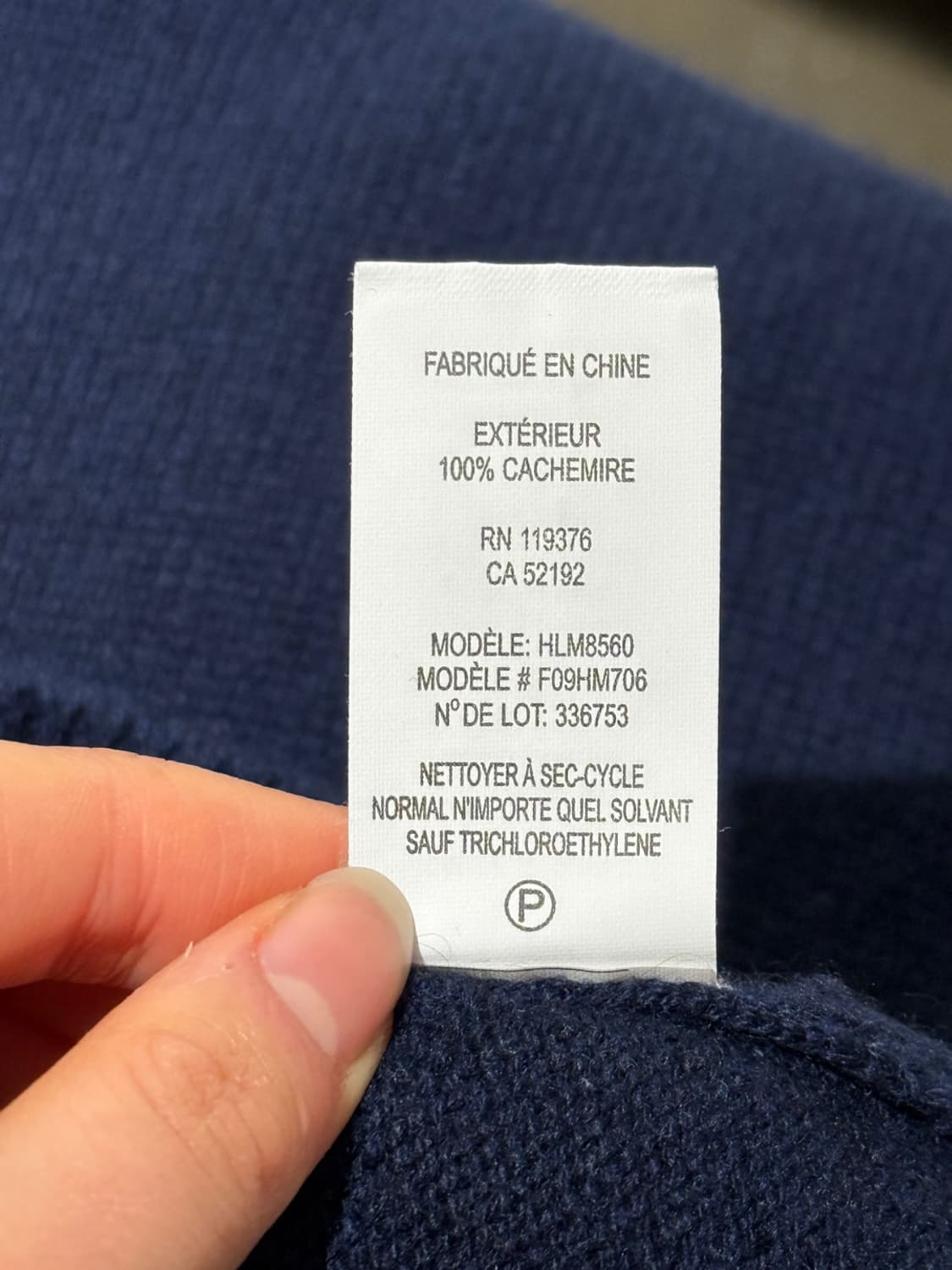 헬무트 랭 네이비 캐시미어 래글런 니트 상품이미지9