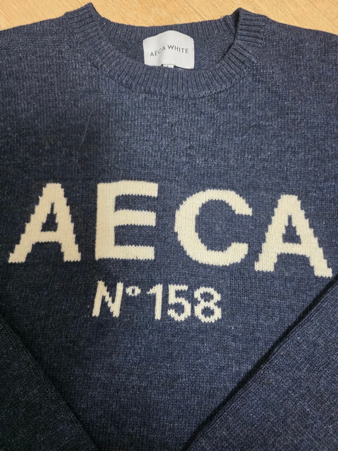 에이카화이트 빅로고 울니트 L 상품이미지4