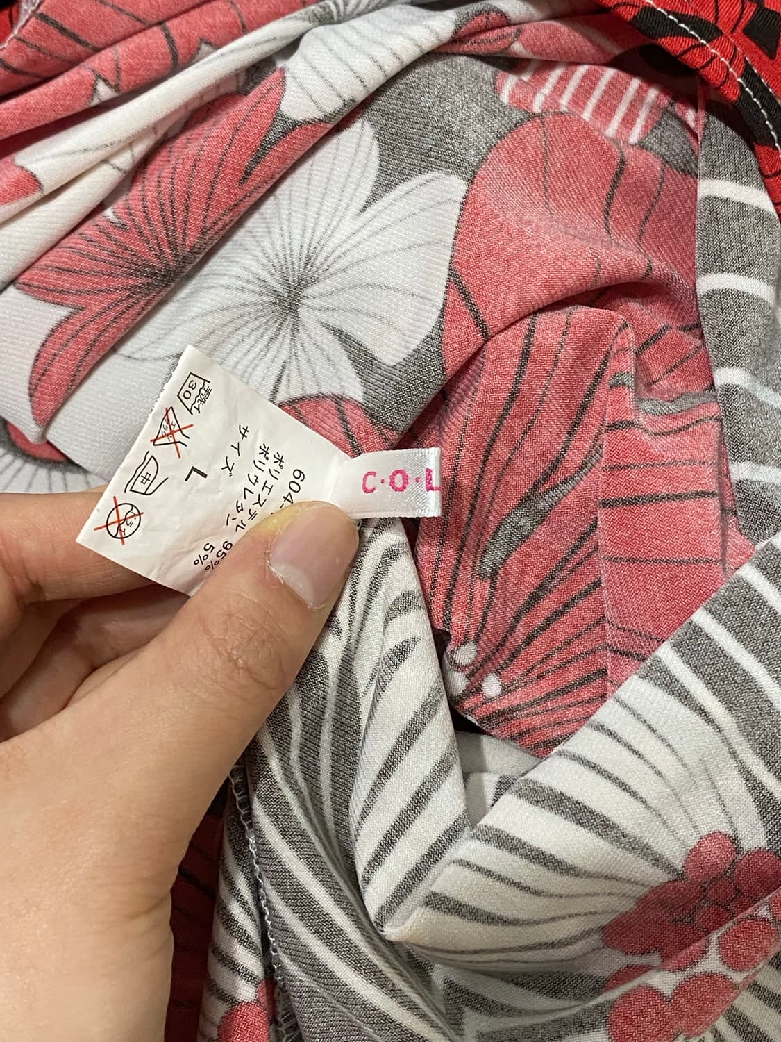 Japanese vtg 레드 플라워 타이 홀터넥 상품이미지8