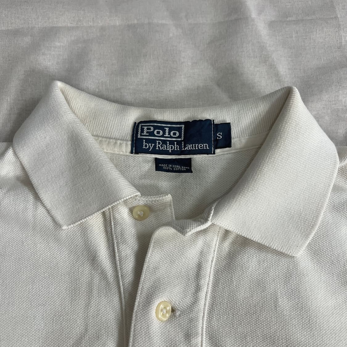 폴로 랄프로렌 반팔 카라티 화이트 S 정품 상품이미지2