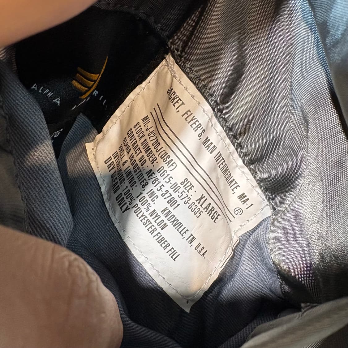 [XL] ALPHA INDUSTRIES 알파인더스트리 MA-1 자켓 상품이미지7