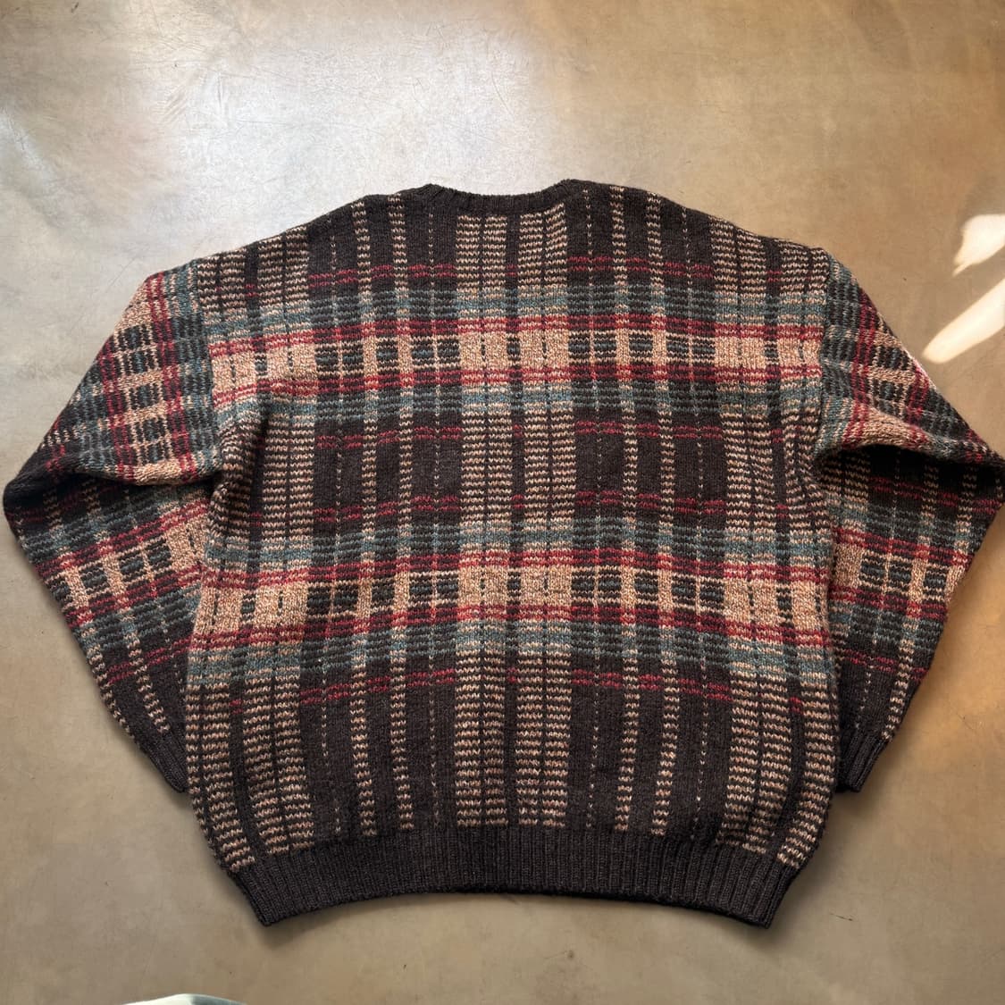 엘엘빈 체크 패턴 스웨터 뉴질랜드 울 스코틀랜드 제작 L XL XXL 상품이미지4