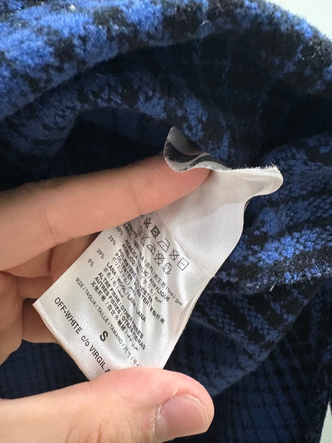 오프화이트 플란넬 스트라이프 셔츠 상품이미지5