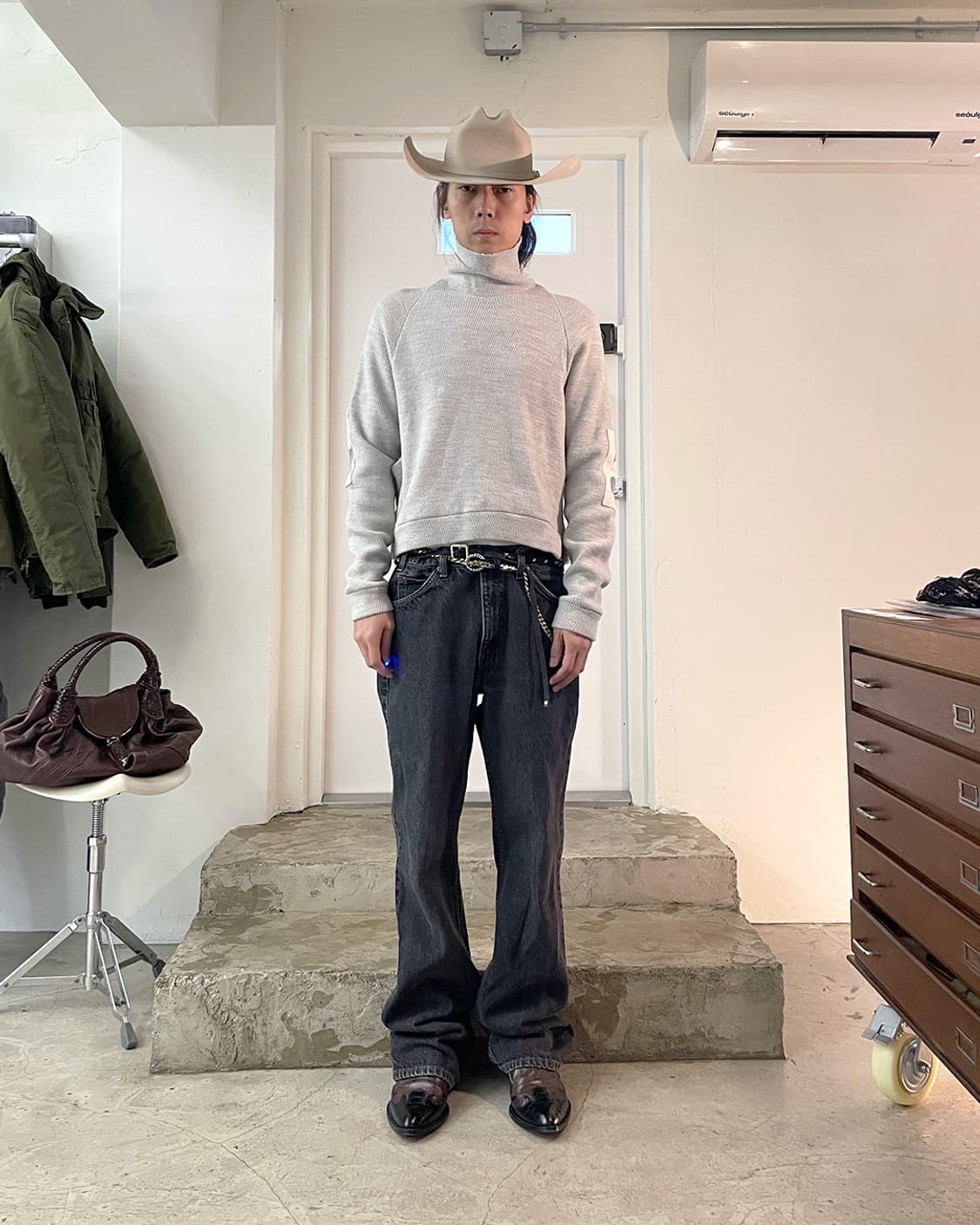 선씨 Sunsea 18AW Jail 써멀 터틀넥 스웨터 / 2  상품이미지7