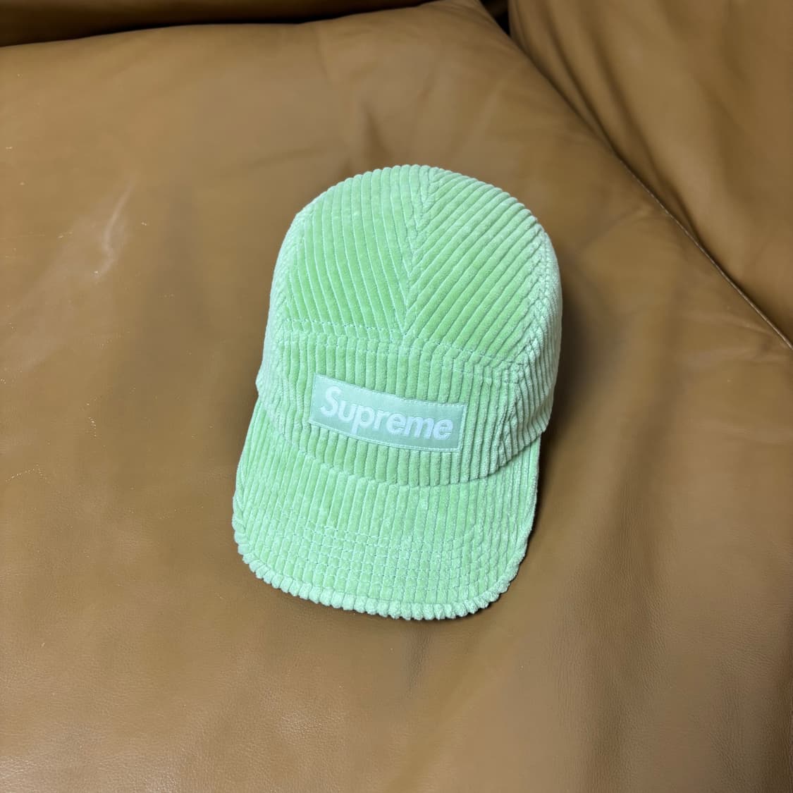 슈프림 캠프캡 모자 박스로고 코듀로이 민트 상품이미지1