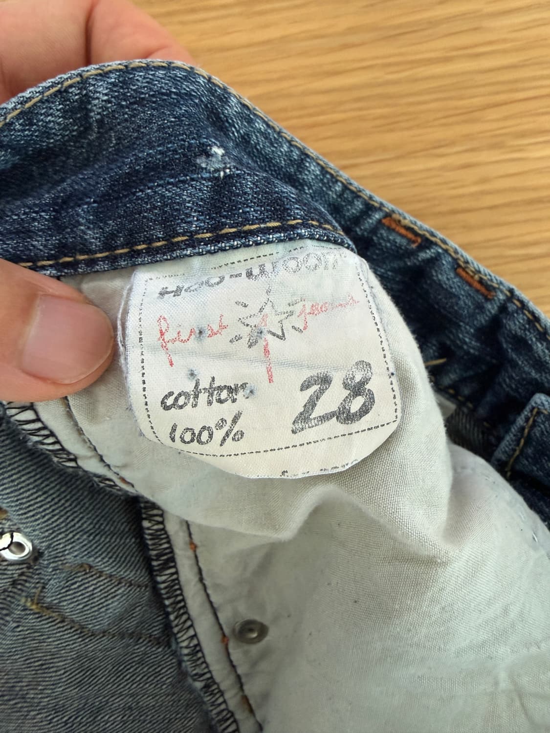 Pre owned y2k 워싱 부츠컷 데님 상품이미지8