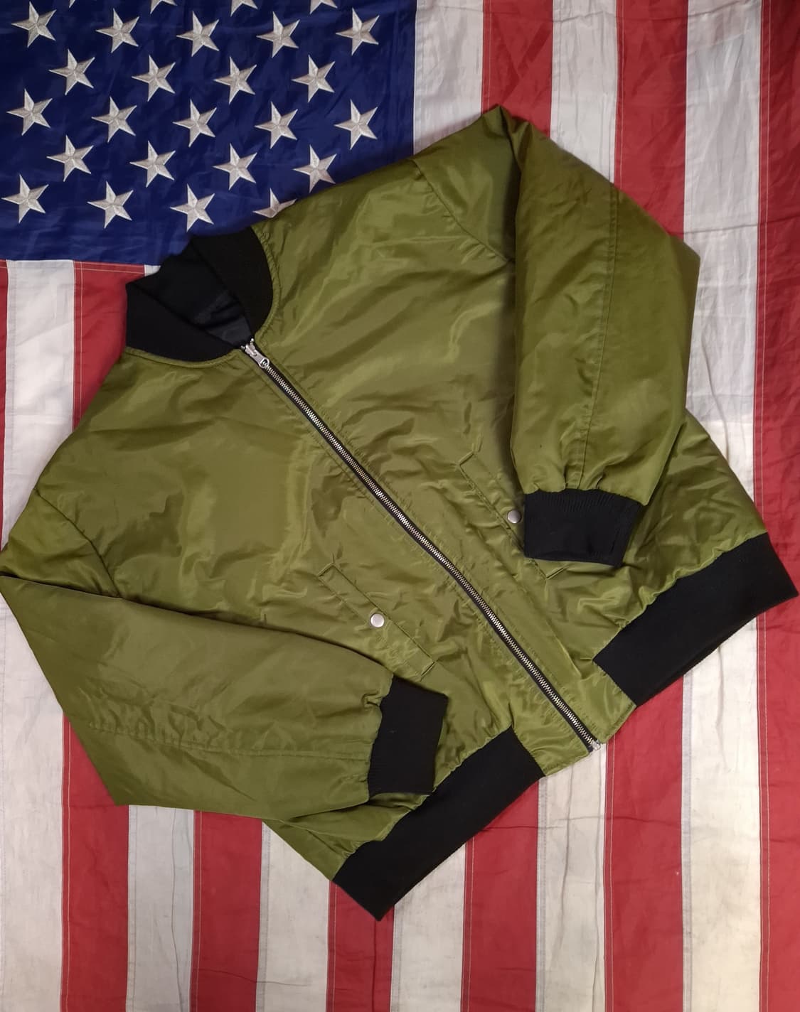 새제품급 오리지날 재팬판 KISS 키스락밴드 월드투어 MA-1 항공자켓 상품이미지4