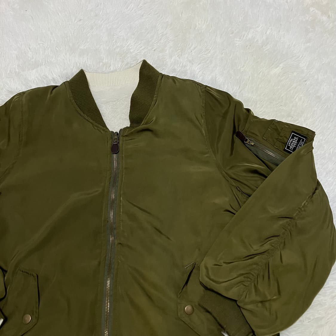 빈티지 카키 셔링 항공 점퍼 863 y2k 스트릿 모리 갸루 일본빈티지  상품이미지4