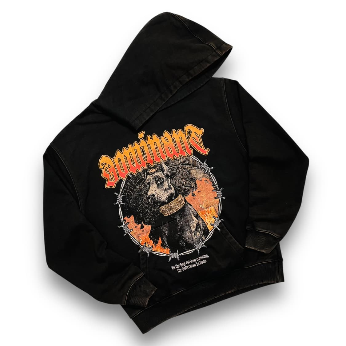 도미넌트 도베르만 워시드 프린팅 데드스탁 후디 상품이미지1