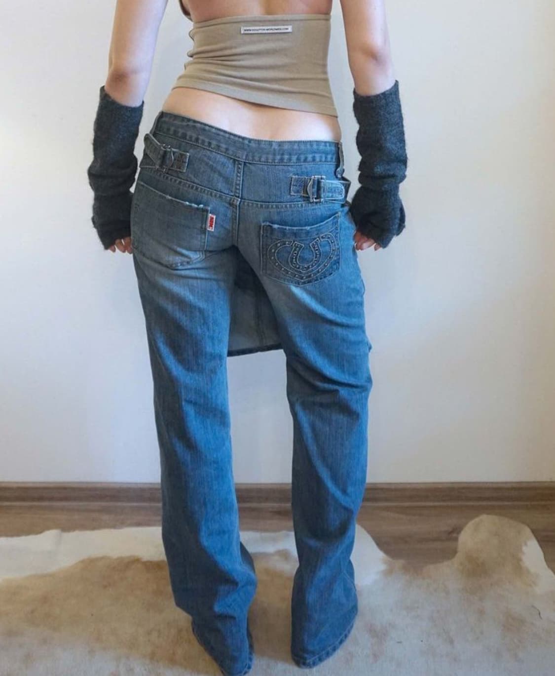 스컬프터 레이어드 데님 팬츠 상품이미지2