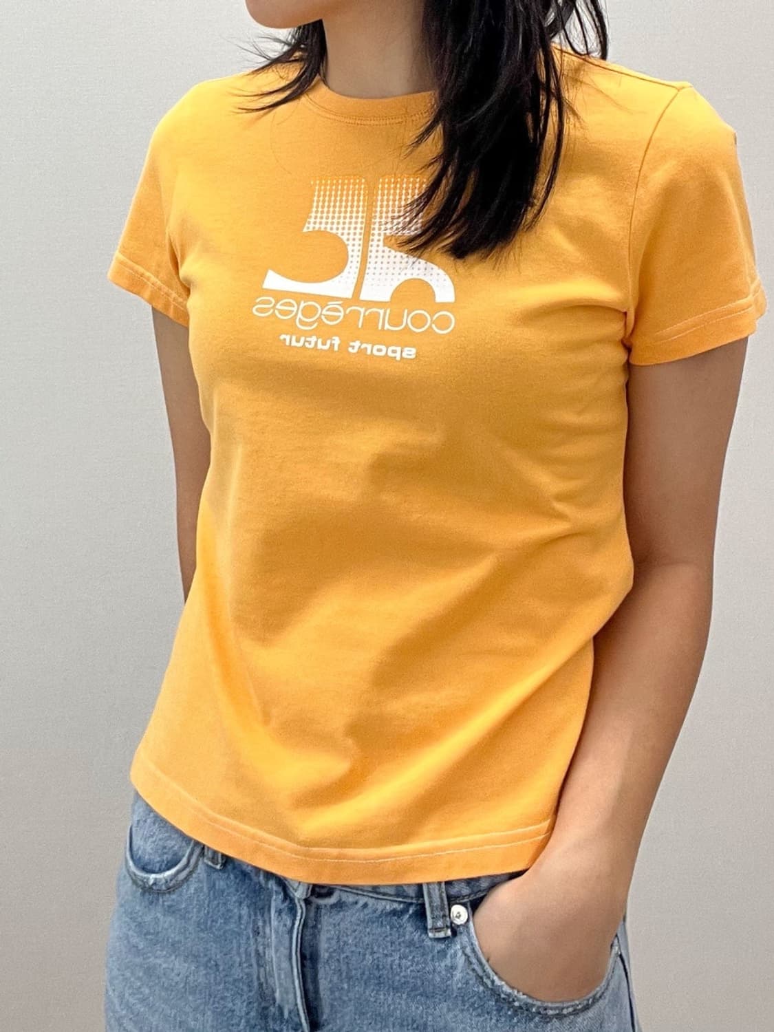 courreges / 꾸레쥬 오렌지 반팔 티셔츠 상품이미지9