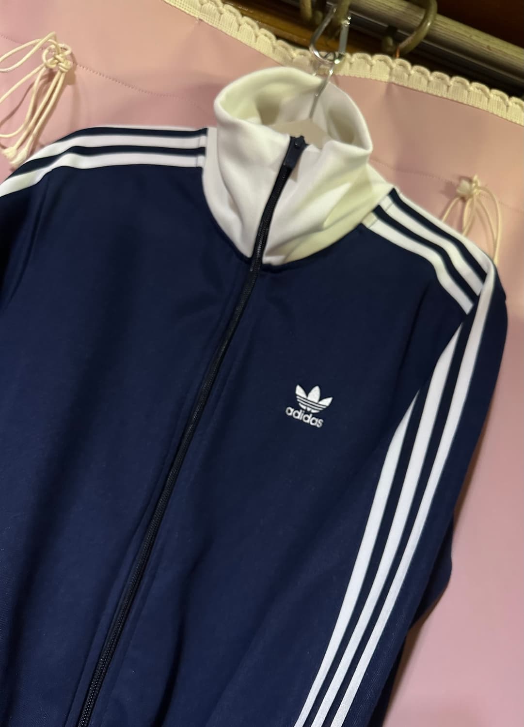 아디다스져지 아디다스 베켄바우어 트랙탑 네이비 불꽃 투웨이지퍼 상품이미지4