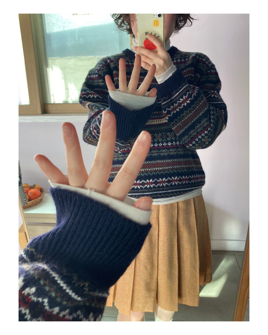 made in japan) 네이비 울니트 상품이미지2