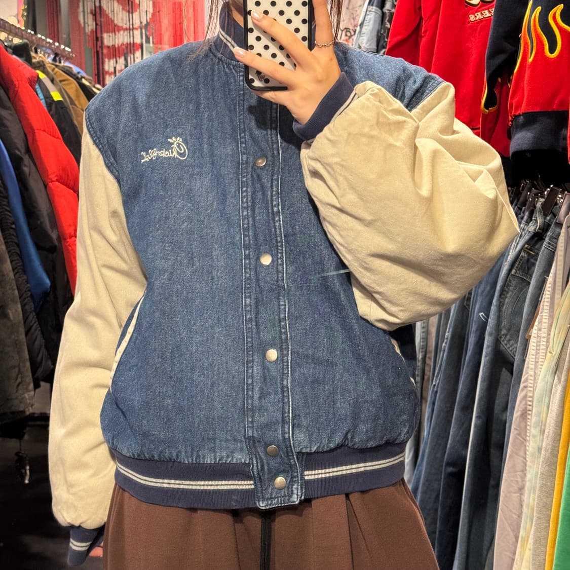 [IM] 데님 바시티자켓 상품이미지1