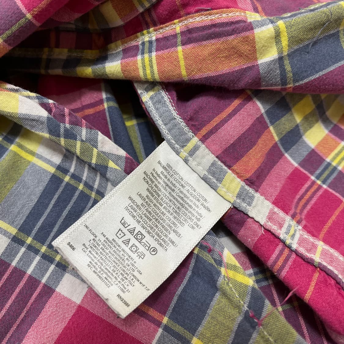 브룩스 브라더스 버튼다운 체크 셔츠 L/100 상품이미지7