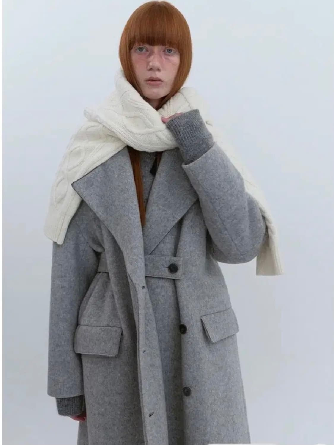 아위 ahwe 롱코트 그레이_M 상품이미지1