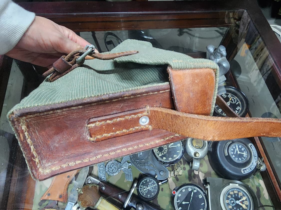 스위스군 캔버스 가죽 가방 상품이미지3