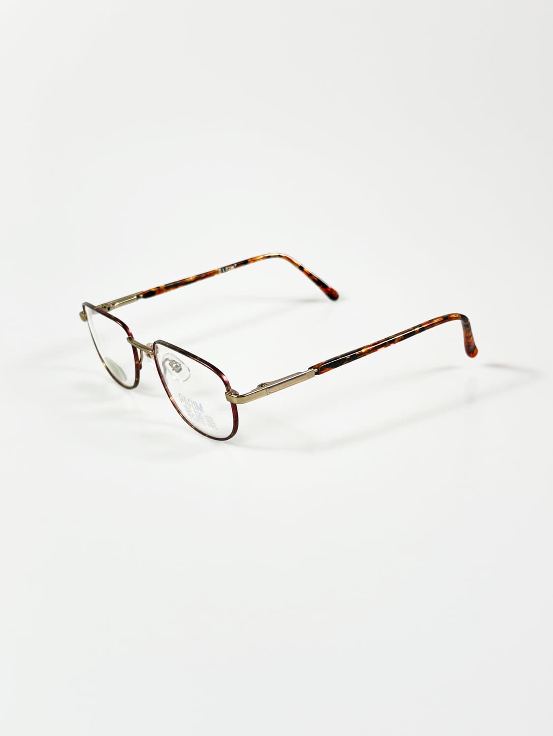 90s PARIM 골드&토터스쉘 슬림 스퀘어 빈티지 안경 상품이미지3