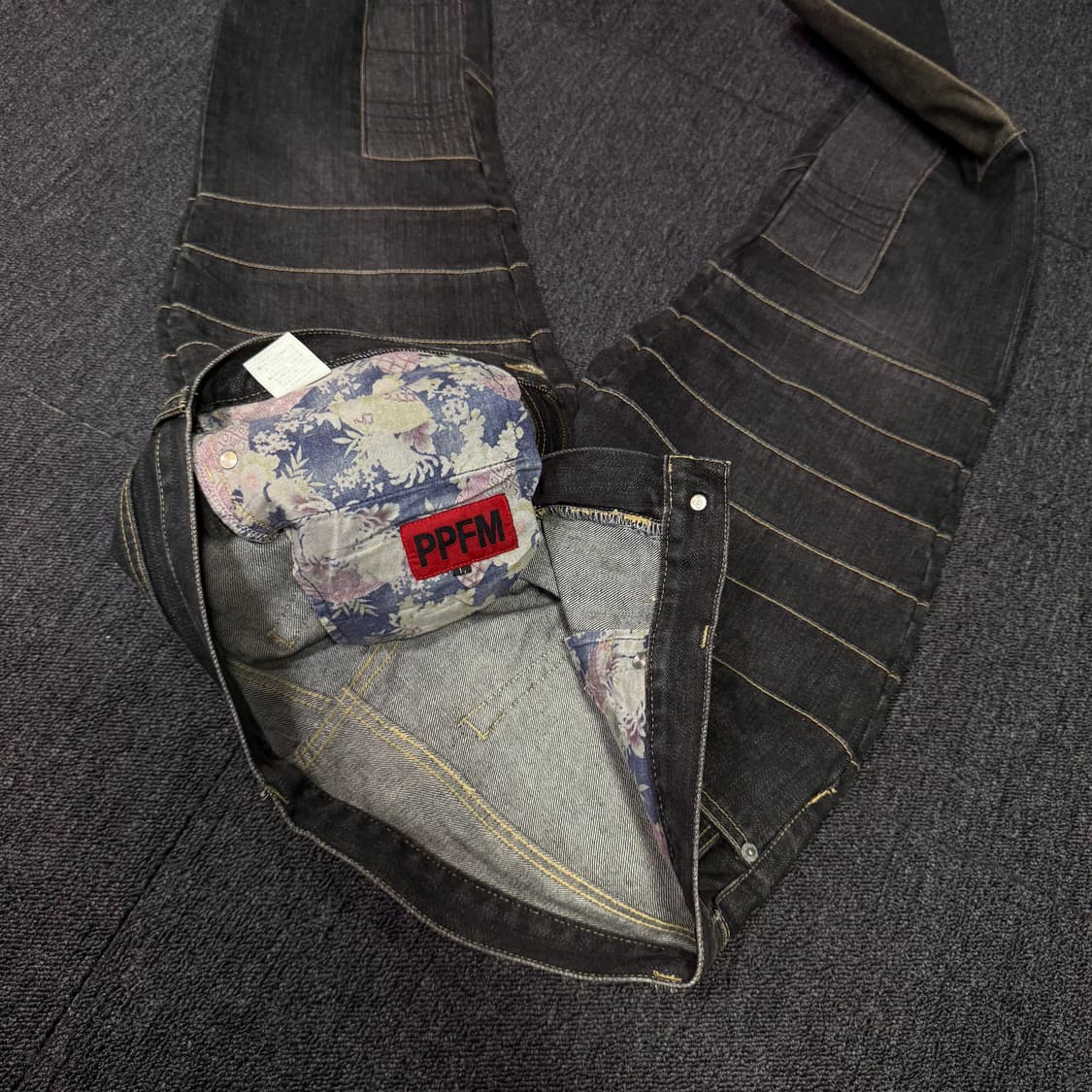 PPFM 패치워크 디테일 데님 팬츠 상품이미지8