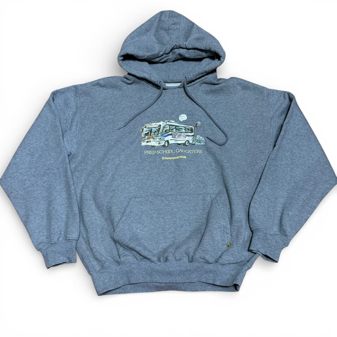 L 디스이즈네버댓 그레이 프린팅 후드티 상품이미지1