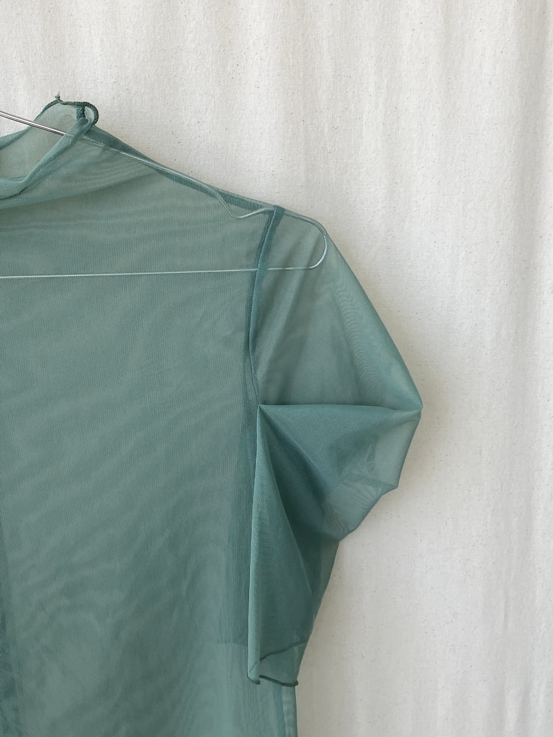 mint sheer frill layered half t-shirt 상품이미지7