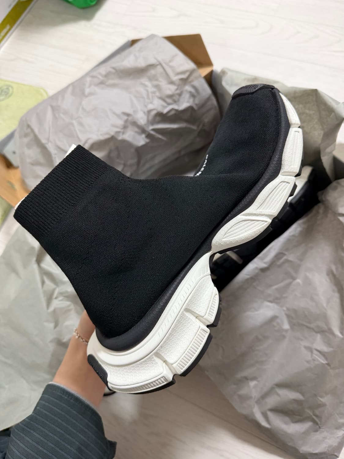 발렌시아가 3XL 삭 리사이클 니트 스니커즈 38 (250)  상품이미지2