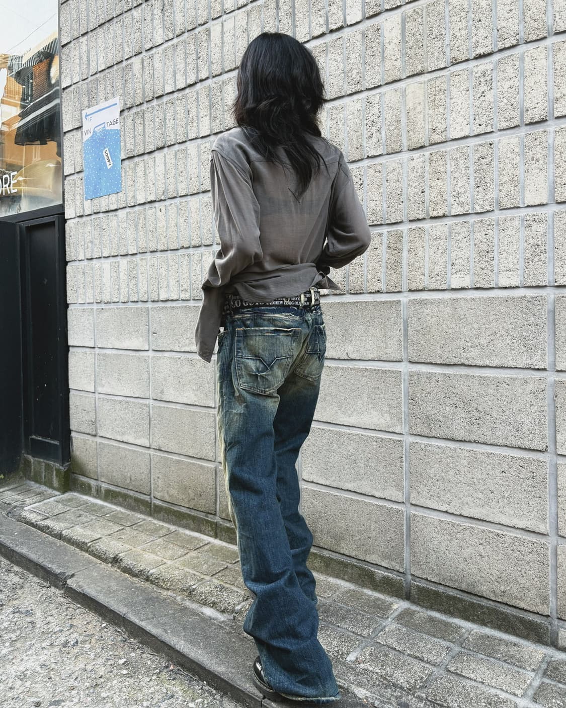 디젤 풀 워싱 그런지 데님진 상품이미지3