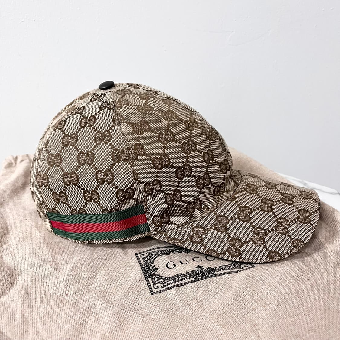 [미사용/정품] 구찌 웹 GG 볼캡 모자 상품이미지3