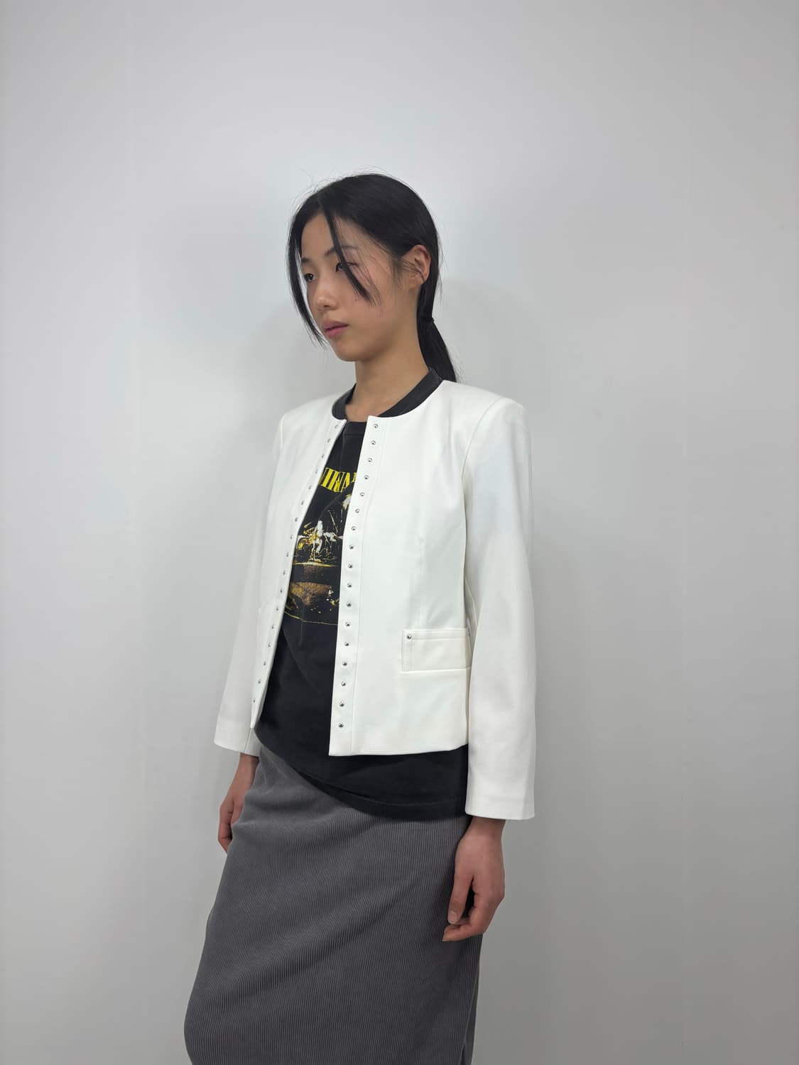 CALVIN KLEIN STUD OPEN JACKET 상품이미지6