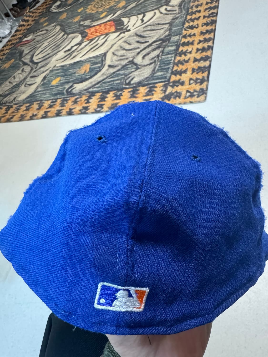 90s 빈티지 뉴에라 뉴욕메츠 울 스냅백 made in usa 모자 상품이미지3