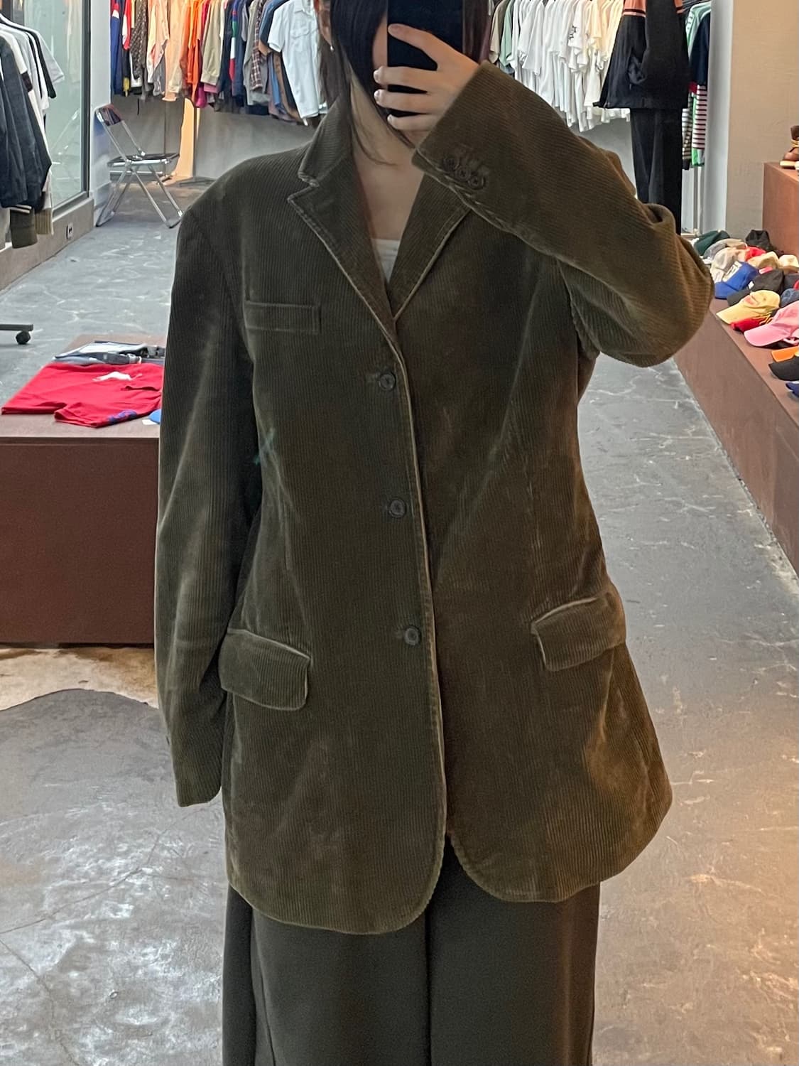 폴로 랄프로렌 00s 카키 코듀로이 블레이저 자켓 H2589 상품이미지1