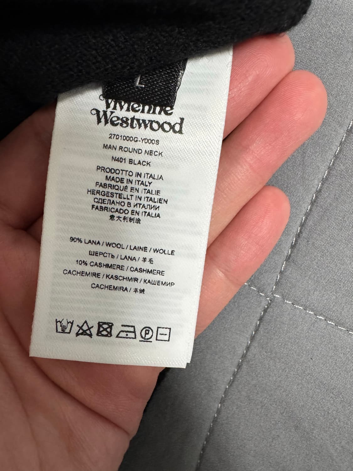 비비안웨스트우드 캐시미어 니트 블랙 L 상품이미지4