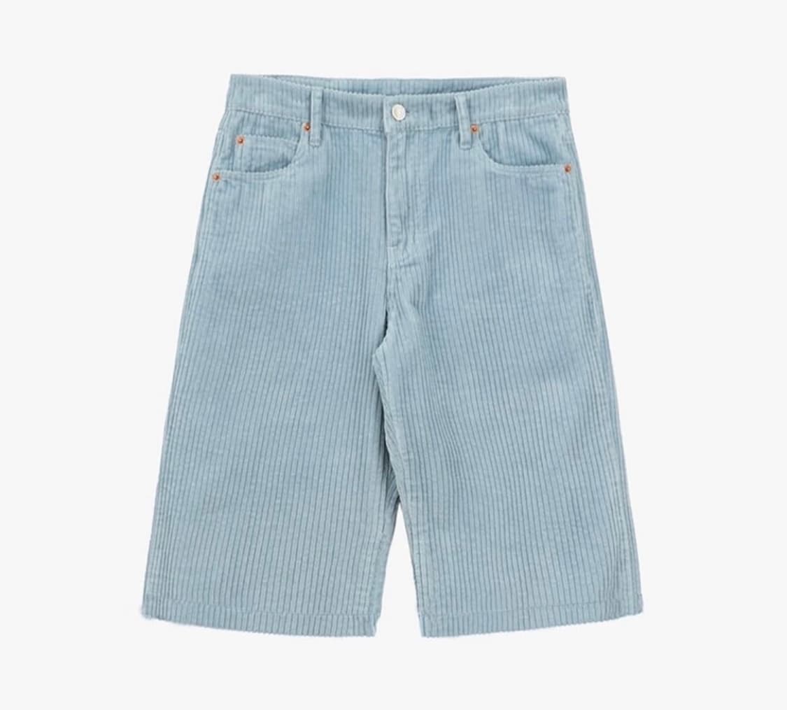 {정가 8.9 새상품} 그로브 코듀로이 하프 팬츠 스카이 블루 M 상품이미지1